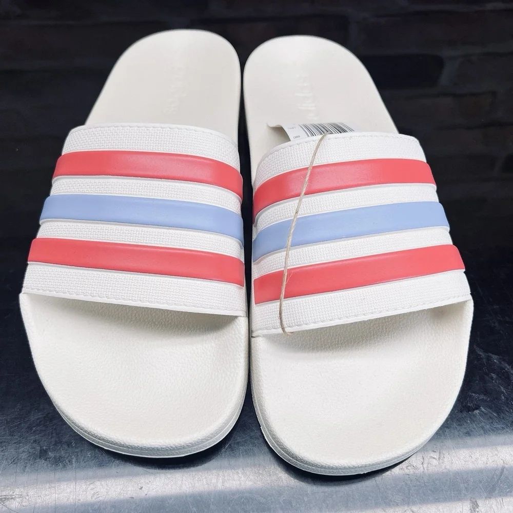 Unisex Size Mens 10 adidas Adilette Shower Slide Sandals Beige Cream Red Blue